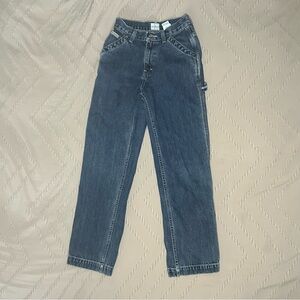 Vintage Calvin Klein Boys Carpenter Style Blue‎ Jeans Denim Dark Wash Kids Sz 10